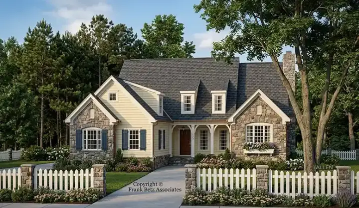 Country house plans 85-920 - front exterior, 2,057 sq ft, 3 bed, 2 bath house plans | Monster House Plans