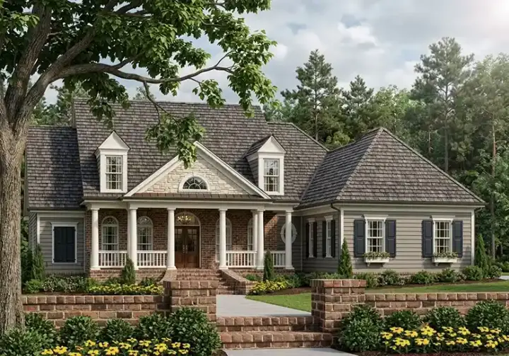 Southern house plans 85-950 - front exterior, 2,490 sq ft, 3 bed, 2 bath house plans | Monster House Plans