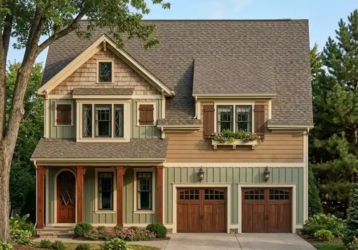 Craftsman house plans 85-981 - front exterior, 2,576 sq ft, 4 bed, 3 bath house plans | Monster House Plans