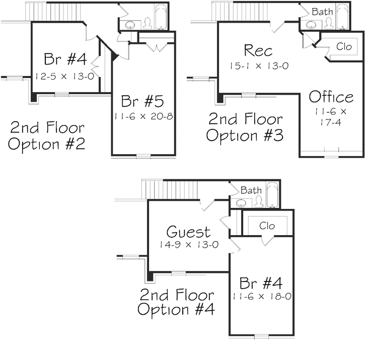 Upper/Second Floor Plan: 86-101