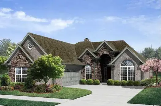 Traditional house plans 86-102 - front exterior, 1,874 sq ft, 2 bed, 2 bath house plans | Monster House Plans