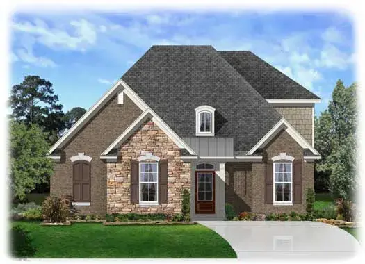 Traditional house plans 86-105 - front exterior, 2,072 sq ft, 3 bed, 3 bath house plans | Monster House Plans