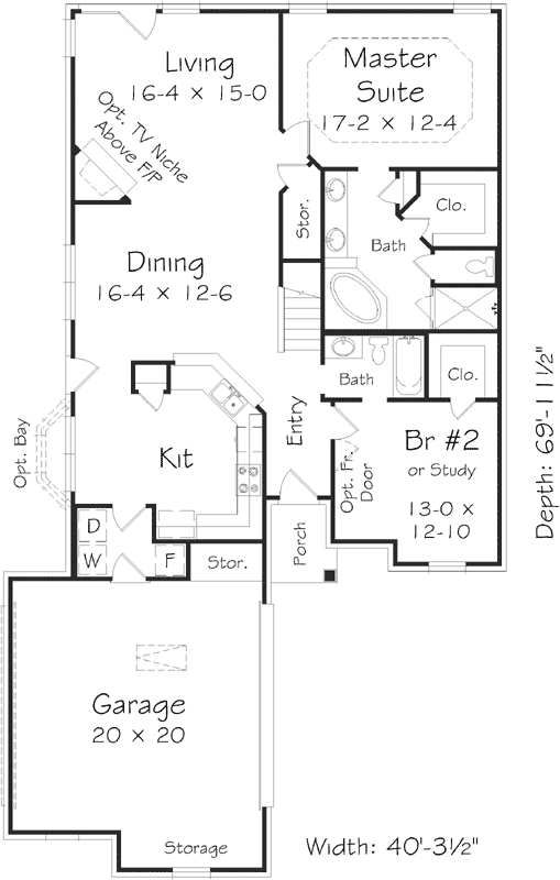 Main Floor Plan: 86-105