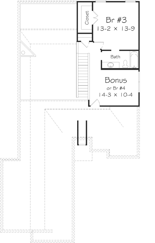 Upper/Second Floor Plan: 86-105