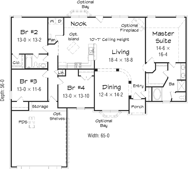 Main Floor Plan: 86-107