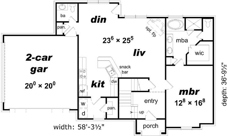 Main Floor Plan: 86-108