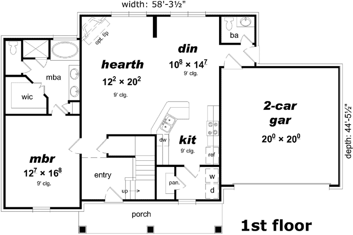 Main Floor Plan: 86-111