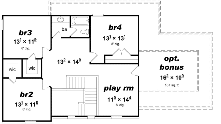 Upper/Second Floor Plan: 86-111