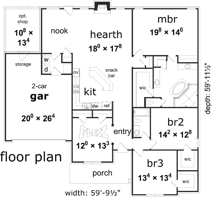 Main Floor Plan: 86-113