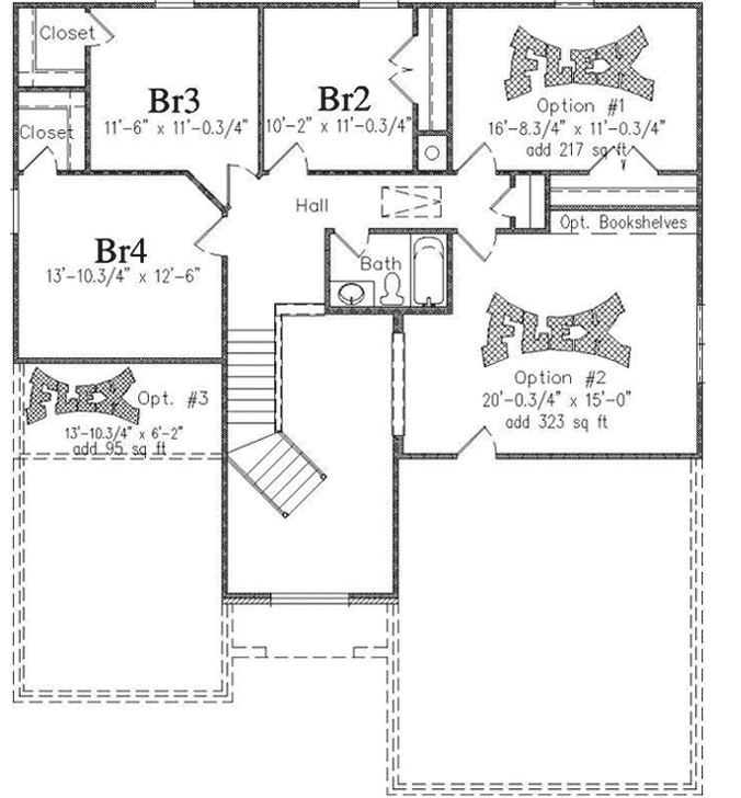 Upper/Second Floor Plan: 86-118