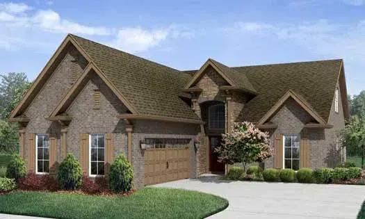 Traditional house plans 86-120 - front exterior, 2,523 sq ft, 3 bed, 3 bath house plans | Monster House Plans