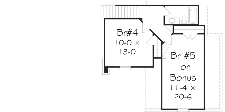 Upper/Second Floor Plan: 86-123