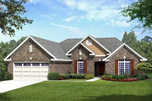 Traditional house plans 86-125 - front exterior, 2,561 sq ft, 4 bed, 2 bath house plans | Monster House Plans