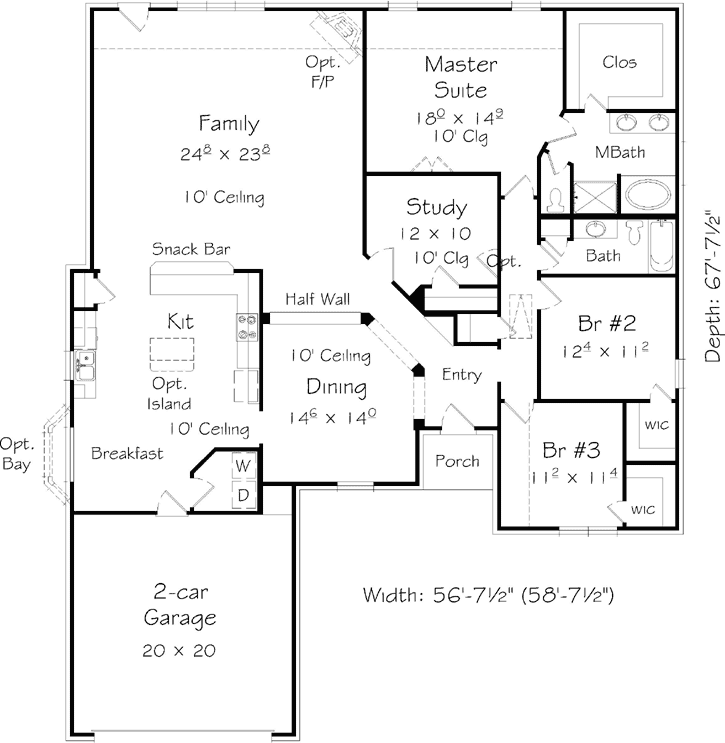 Main Floor Plan: 86-125