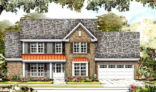 Country house plans 86-128 - front exterior, 2,584 sq ft, 4 bed, 3 bath house plans | Monster House Plans