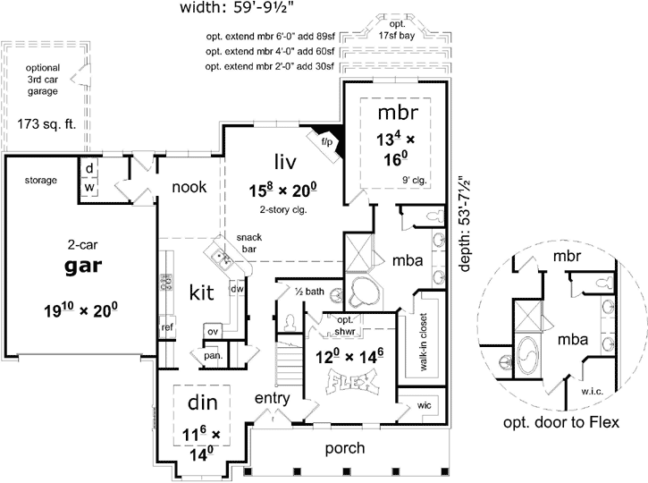Main Floor Plan: 86-130