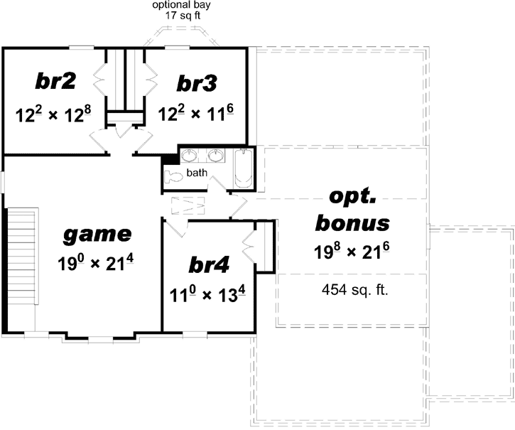 Upper/Second Floor Plan: 86-135