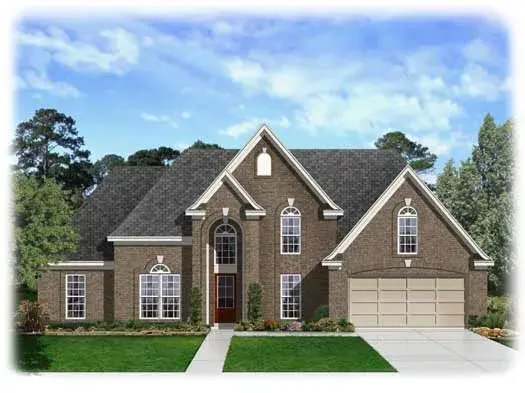 European house plans 86-136 - front exterior, 2,741 sq ft, 5 bed, 3 bath house plans | Monster House Plans