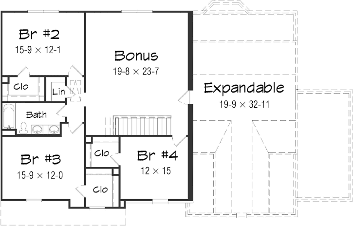 Upper/Second Floor Plan: 86-145