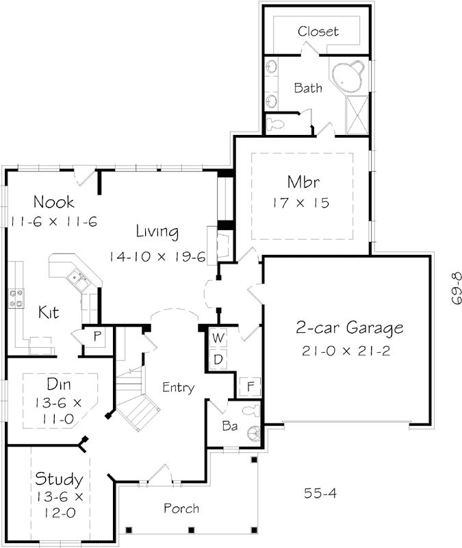 Main Floor Plan: 86-154