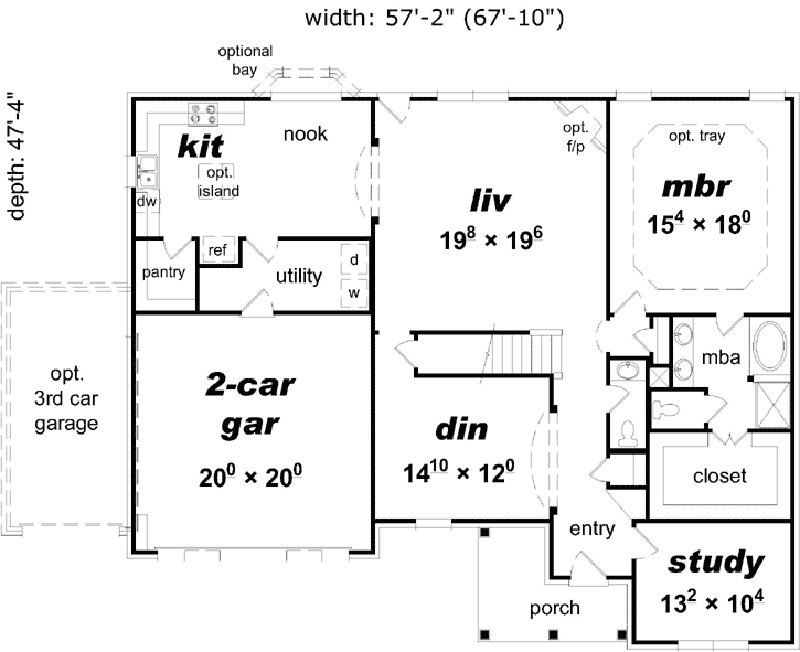 Main Floor Plan: 86-155
