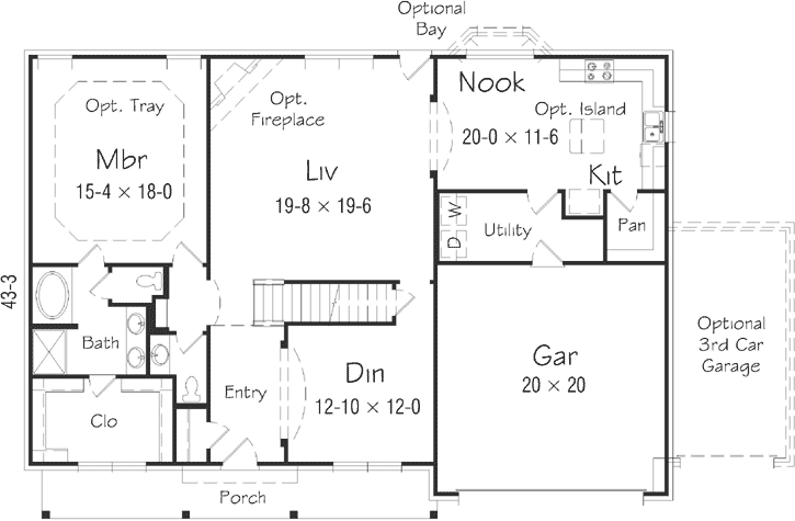 Main Floor Plan: 86-157