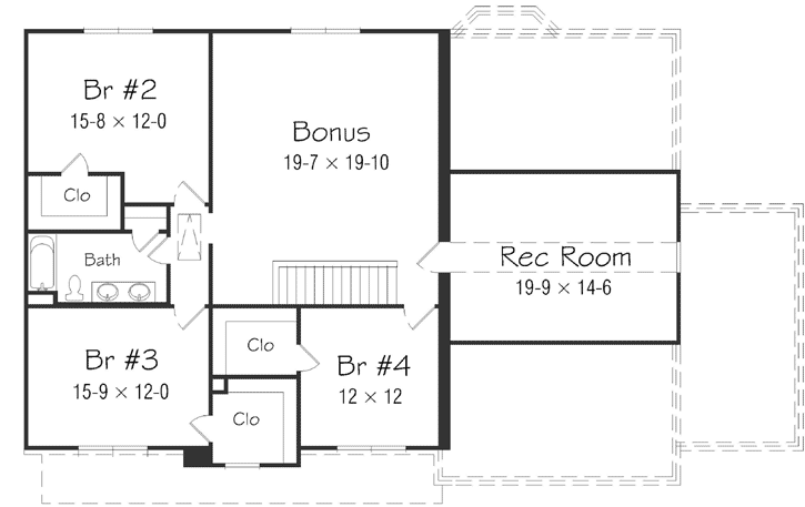 Upper/Second Floor Plan: 86-157