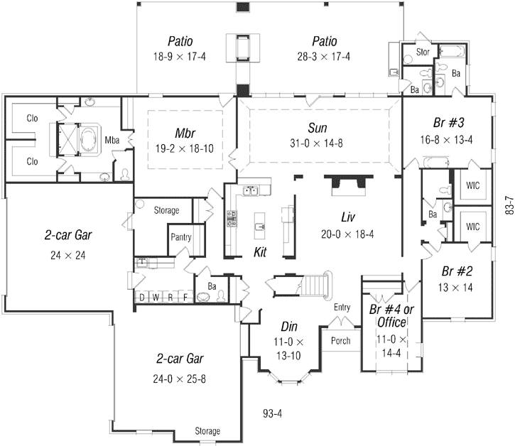 Main Floor Plan: 86-174