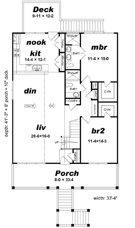 Main Floor Plan: 86-175