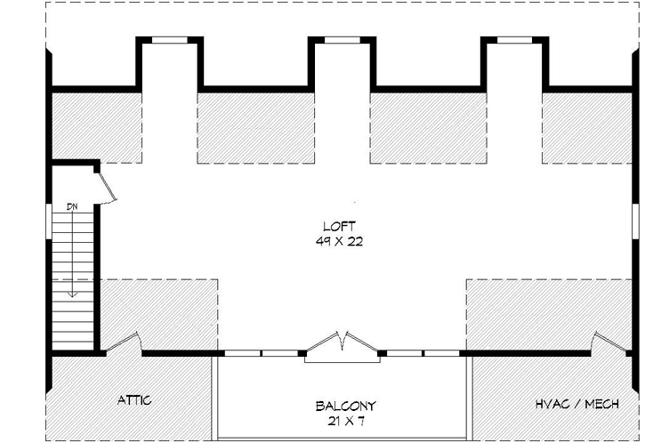 Upper/Second Floor Plan: 87-107