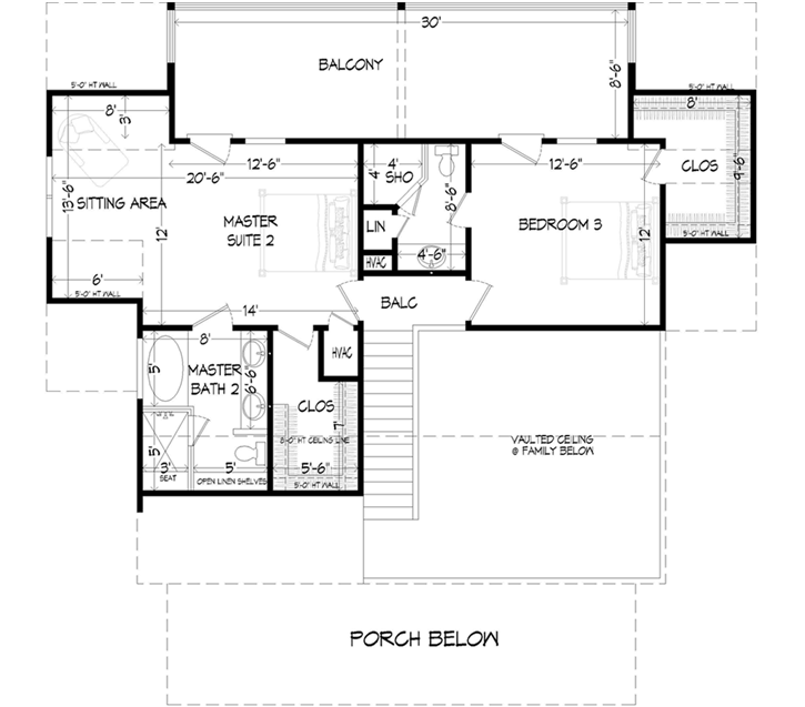 Upper/Second Floor Plan: 87-121