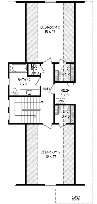 Upper/Second Floor Plan: 87-124