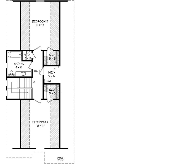 Upper/Second Floor Plan: 87-126
