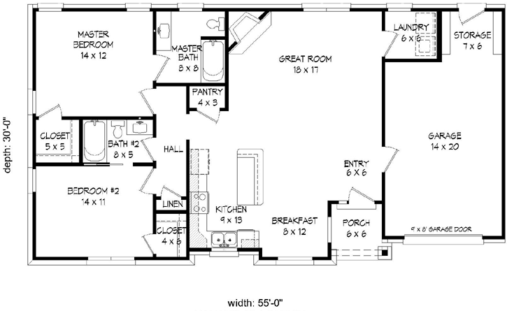 Main Floor Plan: 87-128