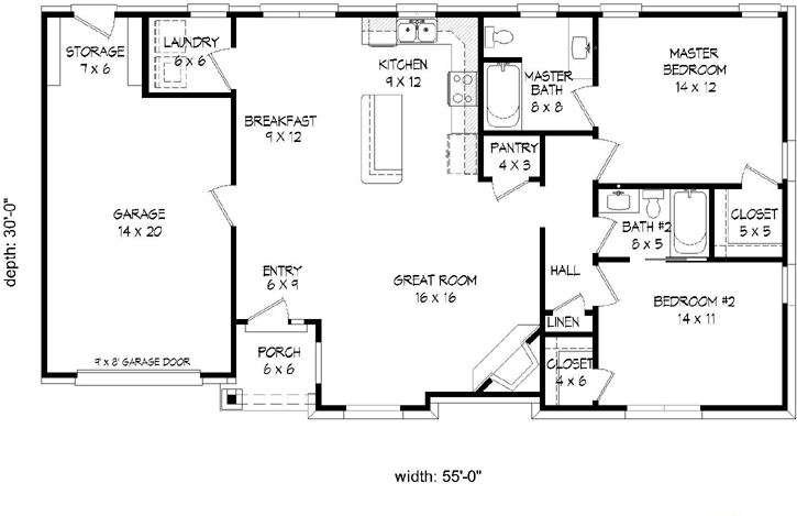 Main Floor Plan: 87-129