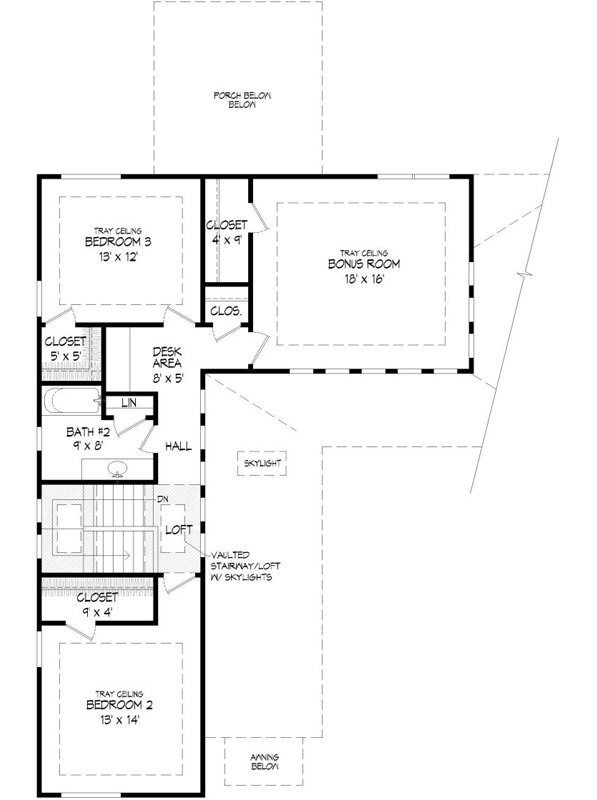 Upper/Second Floor Plan:87-130