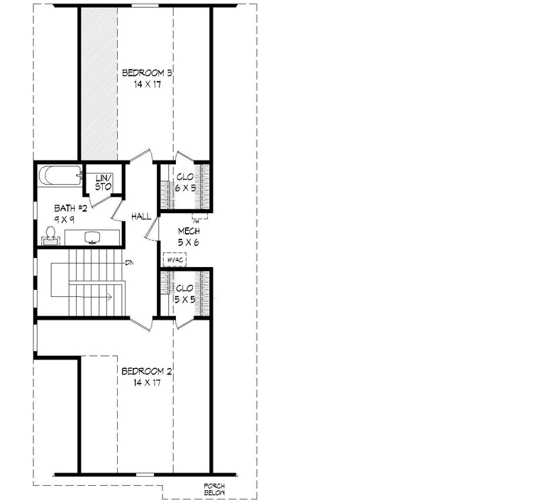 Upper/Second Floor Plan: 87-131