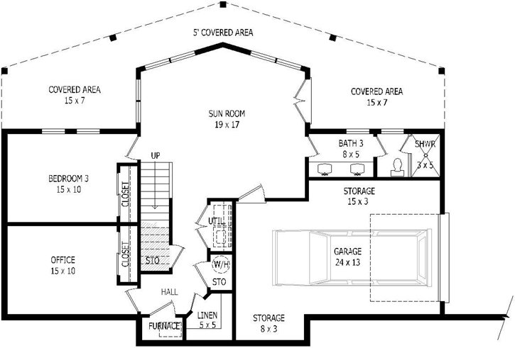 Lower Floor Plan: 87-133