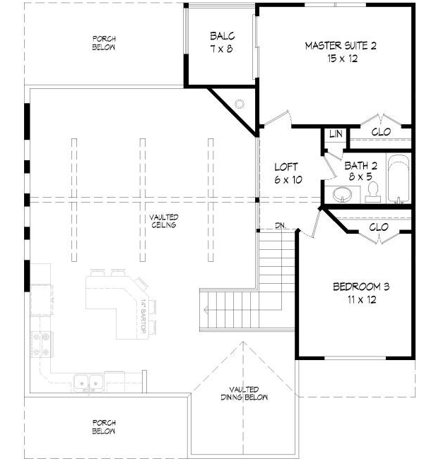 Upper/Second Floor Plan:87-134