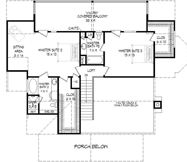 Upper/Second Floor Plan: 87-137
