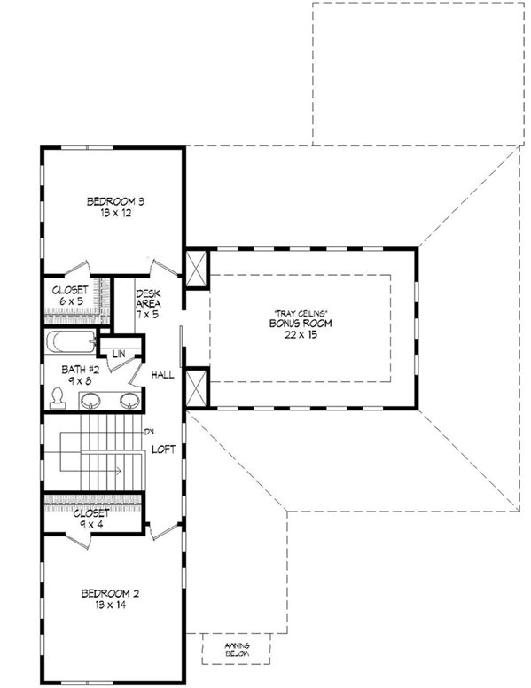 Upper/Second Floor Plan: 87-140