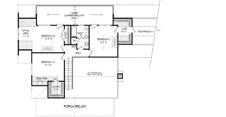 Upper/Second Floor Plan: 87-142