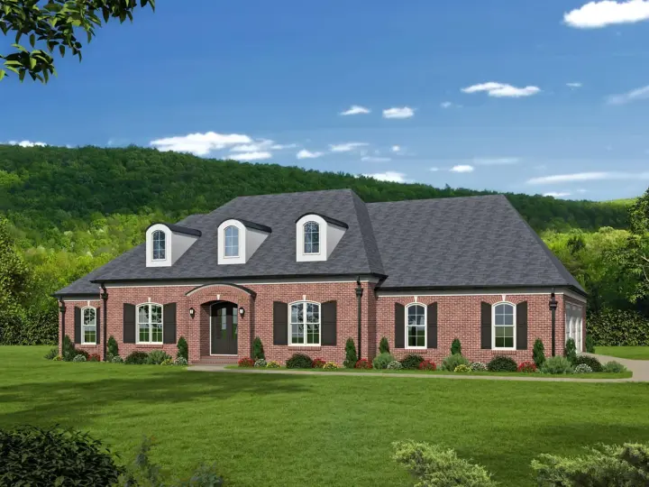 Southern house plans 87-154 - front exterior, 4,609 sq ft, 4 bed, 5 bath house plans | Monster House Plans