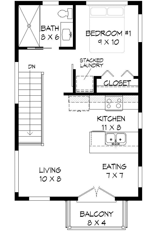 Upper/Second Floor Plan: 87-155