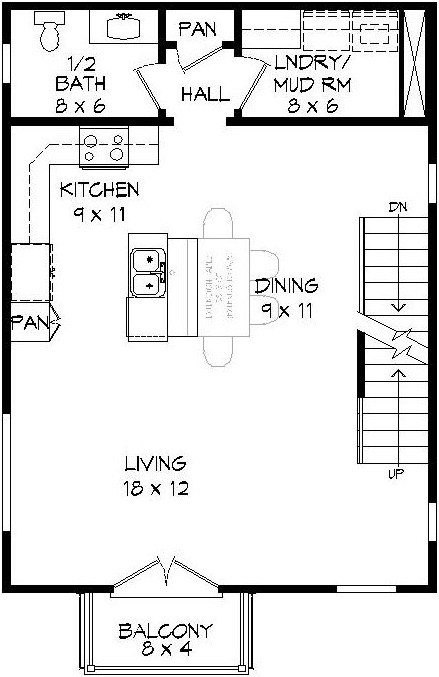 Upper/Second Floor Plan:87-156