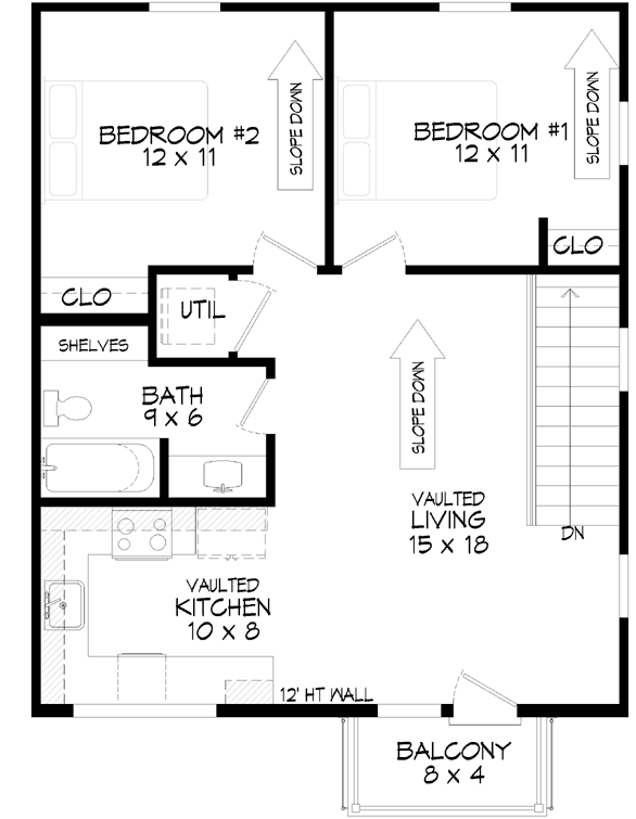 Upper/Second Floor Plan: 87-157