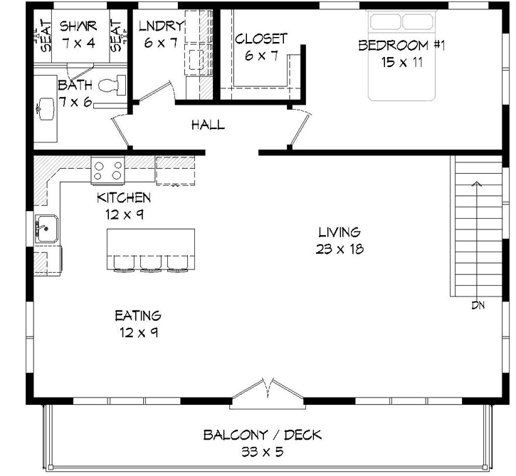 Upper/Second Floor Plan: 87-160
