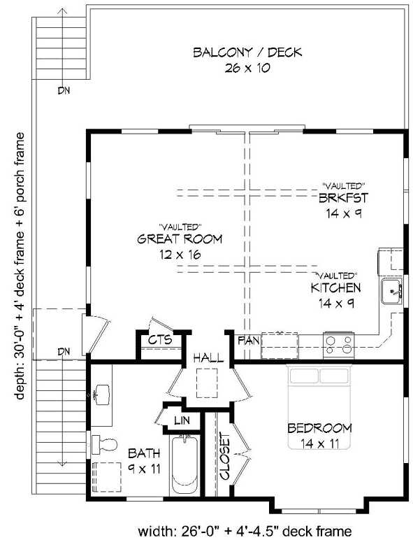 Upper/Second Floor Plan: 87-165