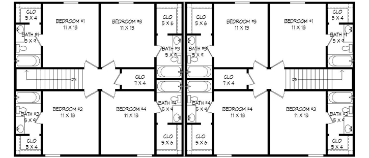 Upper/Second Floor Plan: 87-168