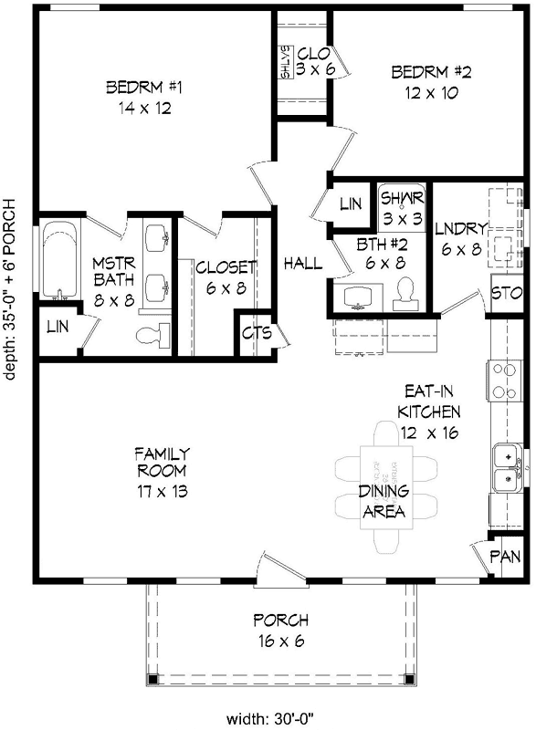 Main Floor Plan: 87-172